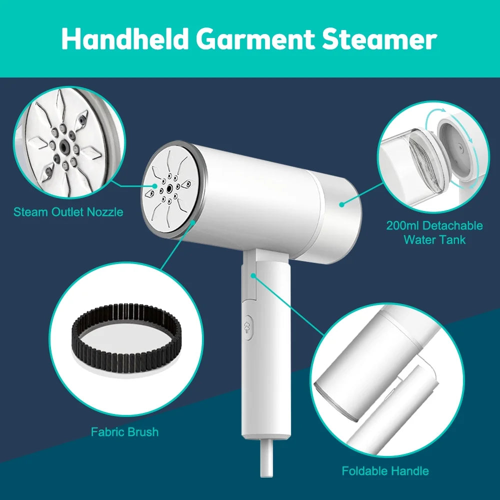 1200W Handheld Fabric Steamer, 200ml, Foldable X8284
