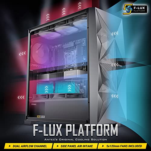 Mid Tower Computer Case, ATX, USB3.0, 360 mm Radiator Support, 3 x 120 mm ARGB Fans Included B38102