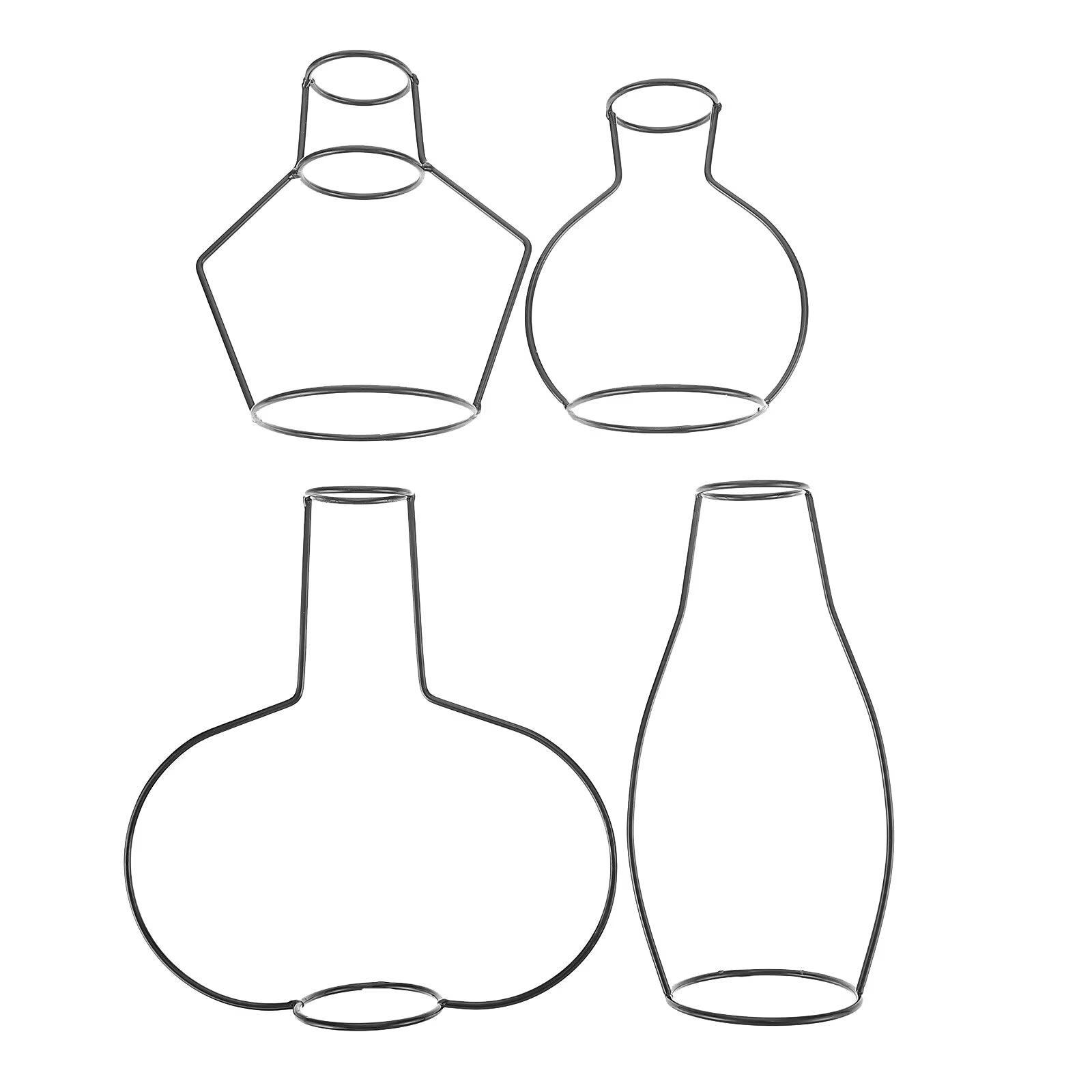 12 pcs Flower Vases With Iron Art Frame O6669