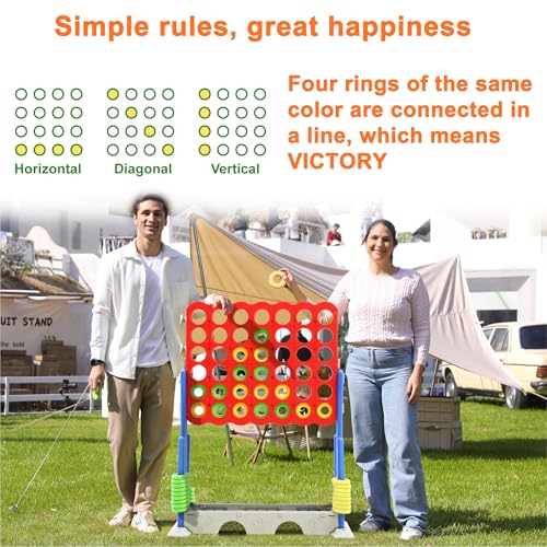 33 inch Giant 4 in a Row Outdoor Game, Blue/White I492