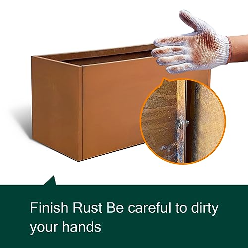 Corten Steel Planter Box 20 Inch Q404518