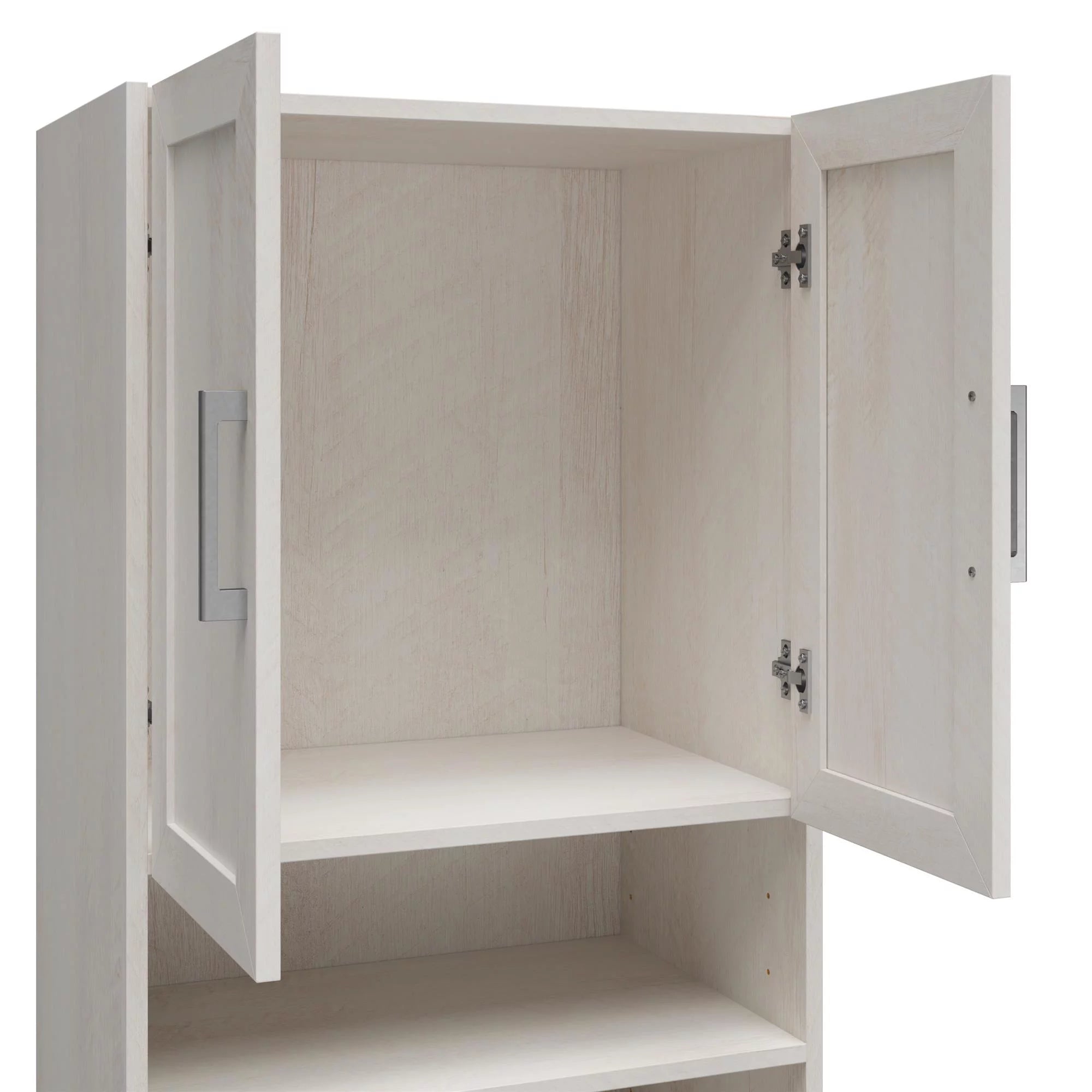 2 Door 2 Drawer Modular Closet Unit, Ivory Oak I9717