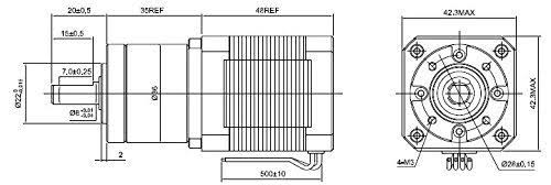 27:1 Planetary Gearbox NEMA 17 Stepper Motor K5005