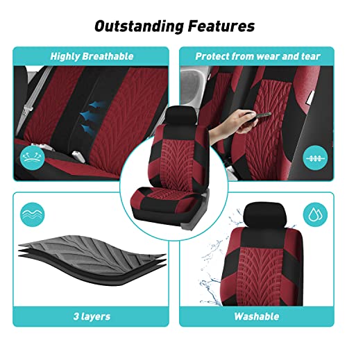Gray Cloth Full Set Car Seat Covers X50421
