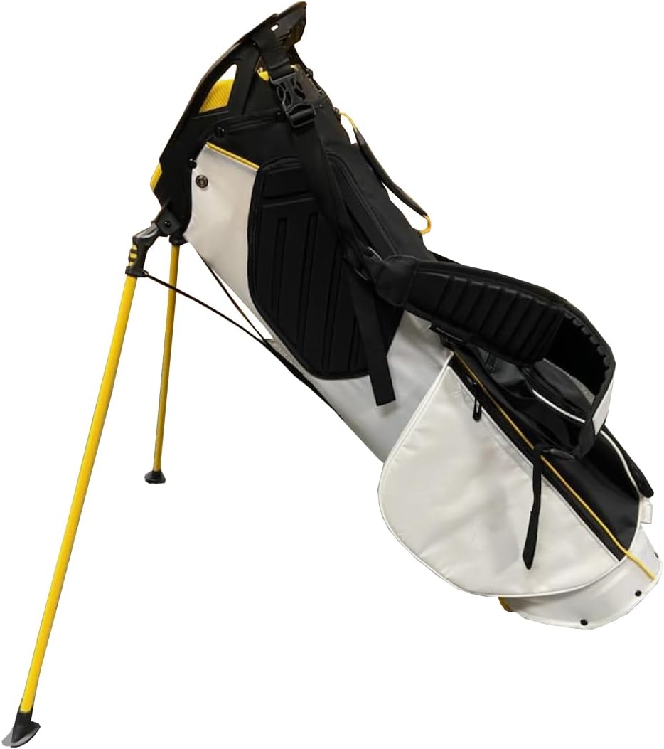 Black/White/Gold Golf Stand Bag M4614