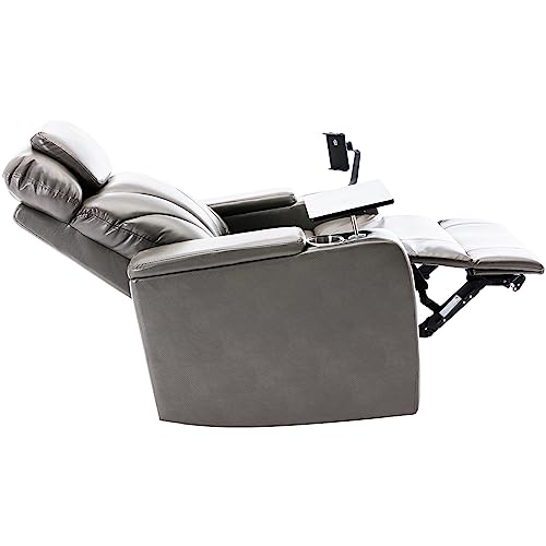 Grey PU Leather Power Recliner Sofa L968571