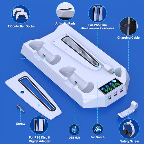PS5 Cooling Station with Controller Charging Station R1370