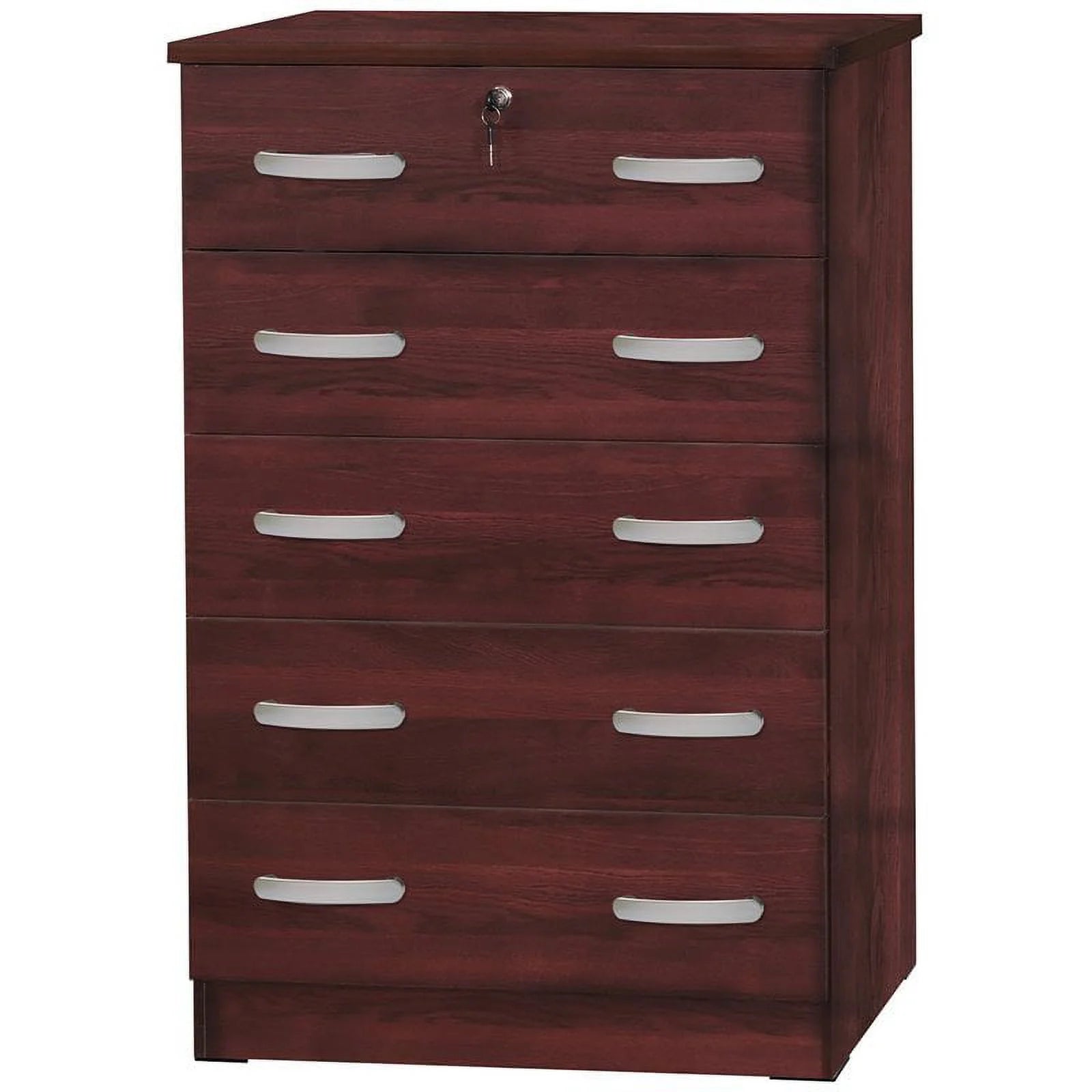 3-Piece Set with Twin Bed Dresser with Lock and Nightstand in Black O974