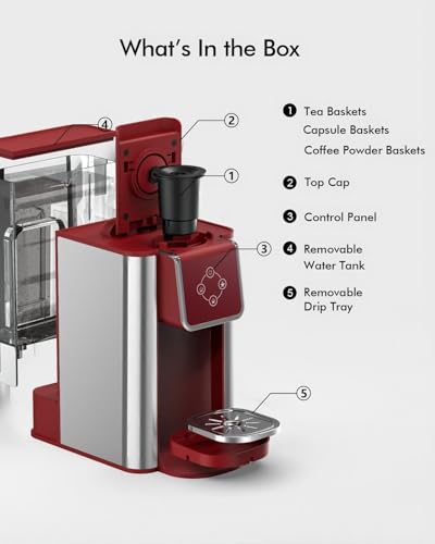 White 3 in 1 Pod Coffee Maker with 50 Oz Water Reservoir G64153