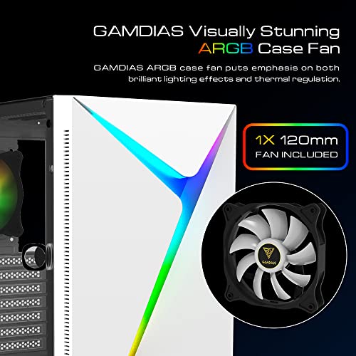 ATX Mid Tower Gaming Computer PC Case with Tempered Glass Swing Door X153