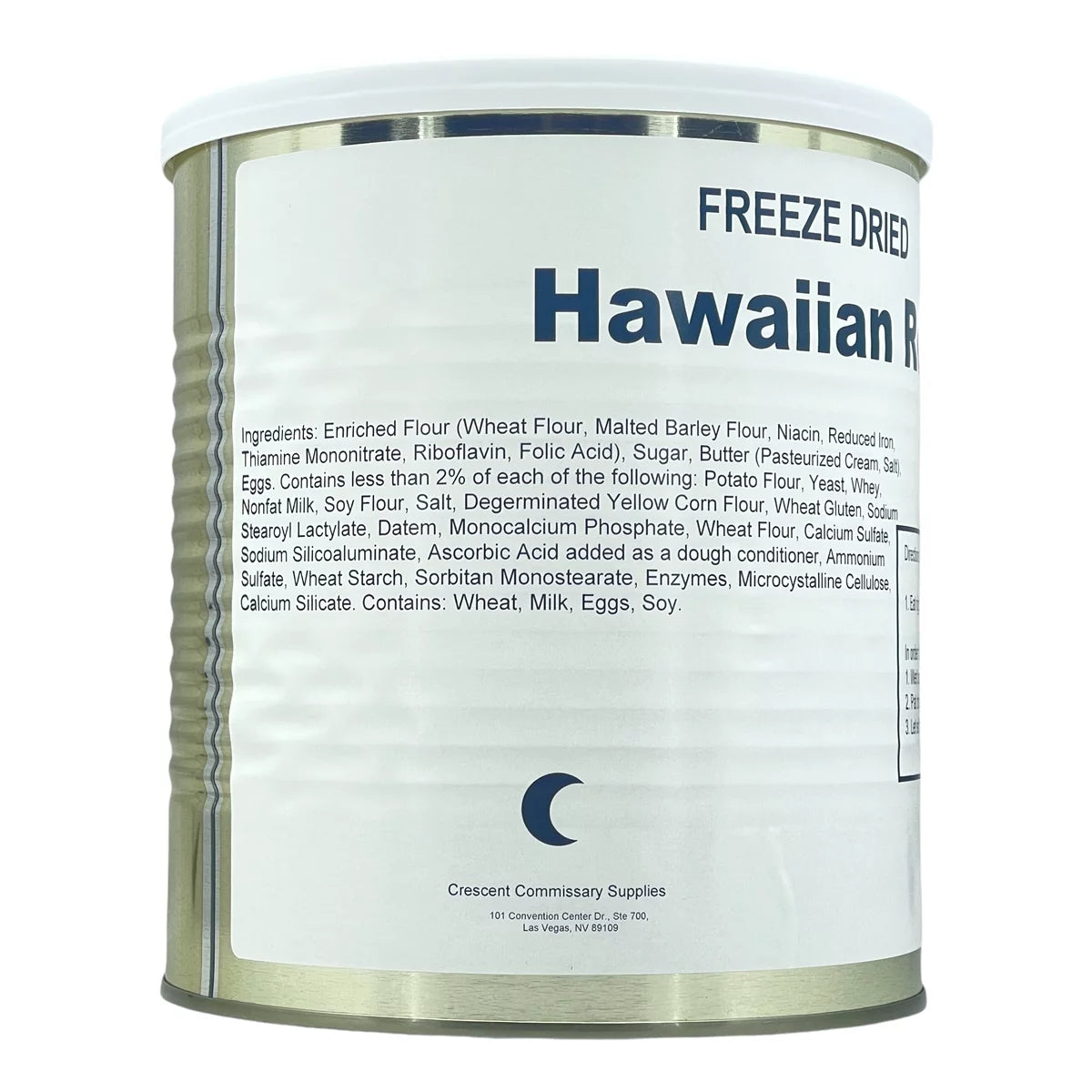 Freeze Dried Emergency Food Ration Hawaiian Rolls #10/12oz/Can - 1 Can S200569