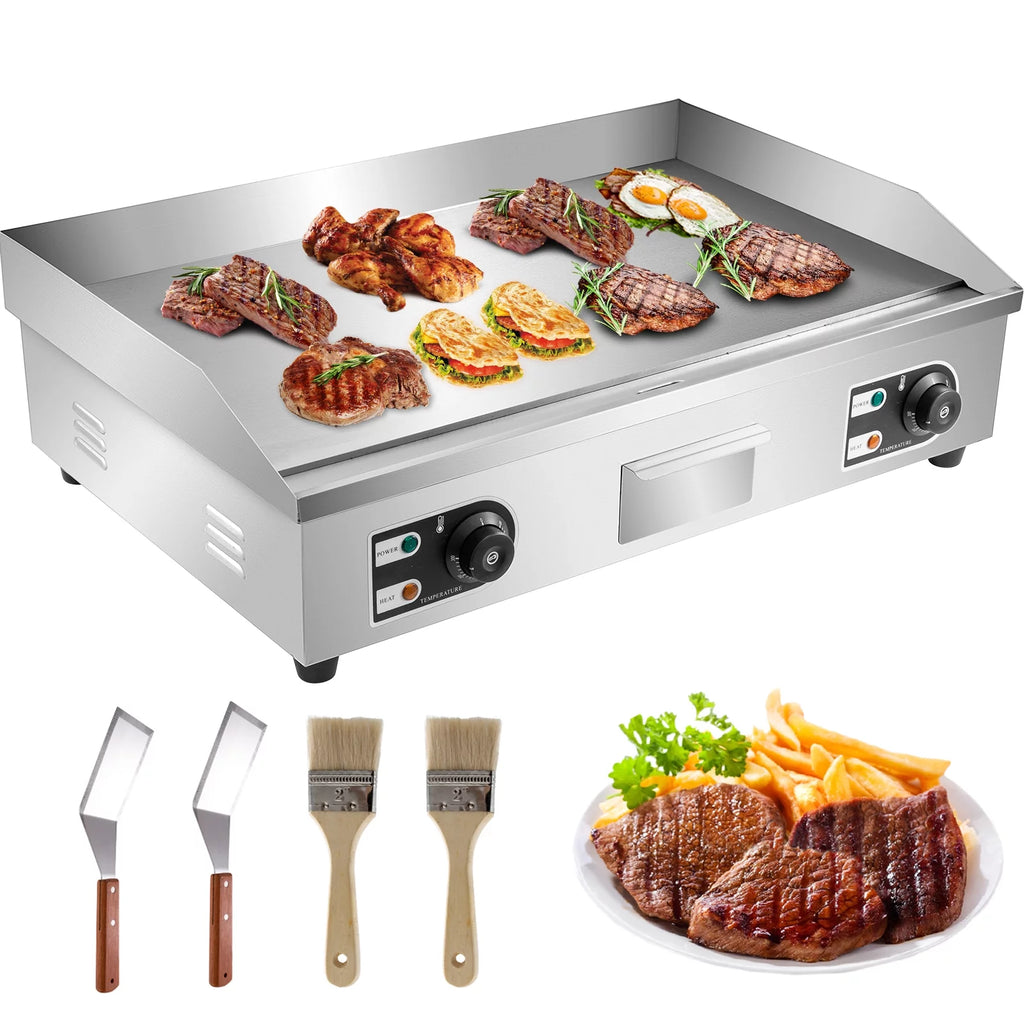 30" Electric Countertop Flat Top Griddle Non-Stick Stainless Steel R5825