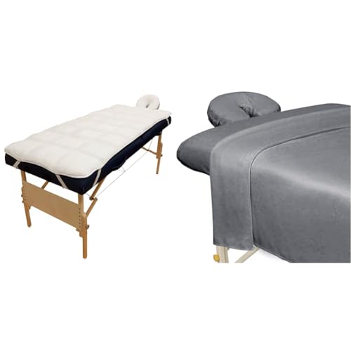 Deluxe Quilted Fleece Massage Table Pad Set with Face Cradle Cover U743