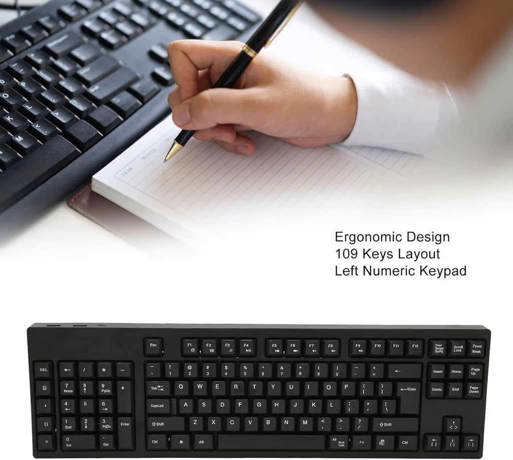 Ergonomic Left Handed Keyboard 109 Keys F420