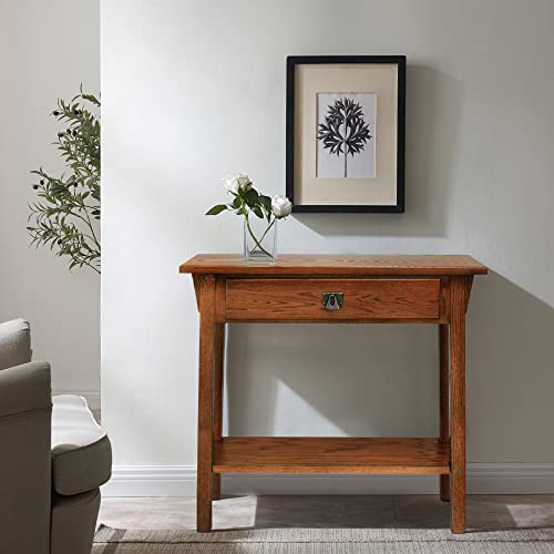 Medium Oak Solid Wood Console Table K873801