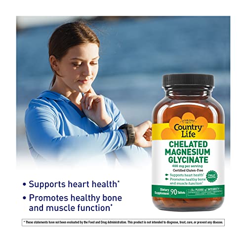 Chelated Magnesium Glycinate 400mg, 180 Tablets P693473