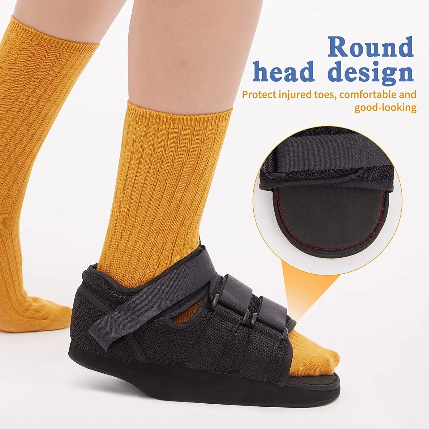 Heel Wedge Healing Shoe Lightweight Medical Orthopedic Foot Brace Off-loading Shoes H210