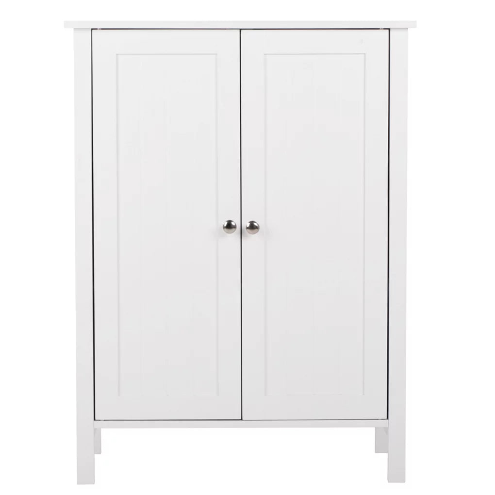 Wooden Bathroom Cabinet with Double Doors and Shelves R3472