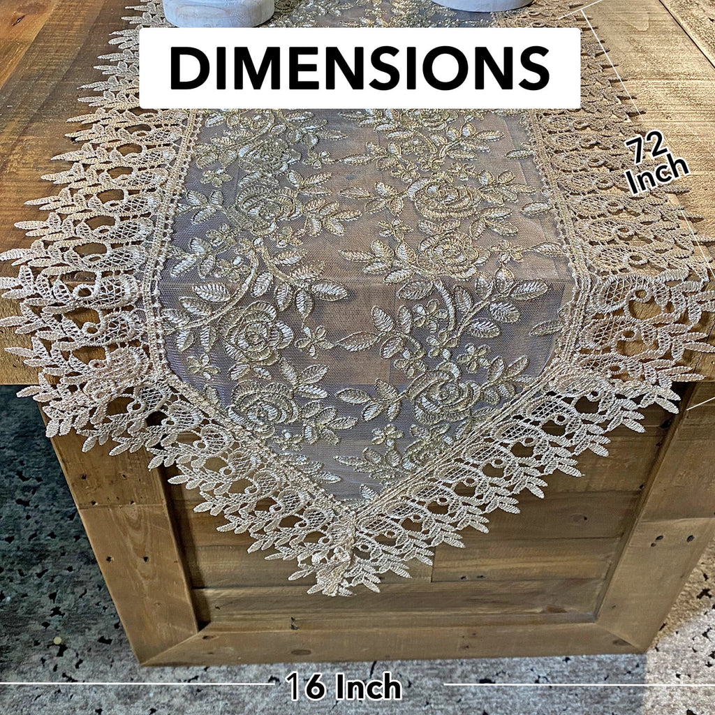 100% Polyester Lace Table Runner U80345