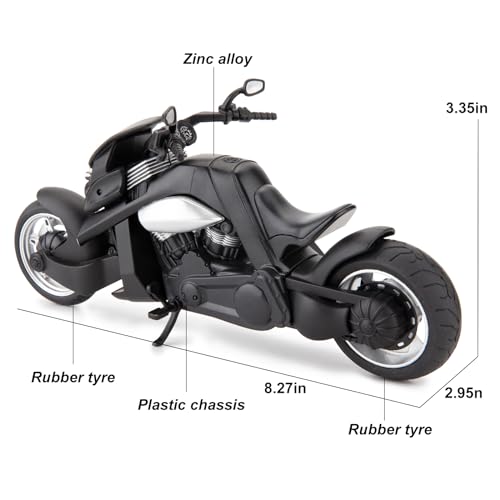 Black DieCast Motorcycle Model P9828