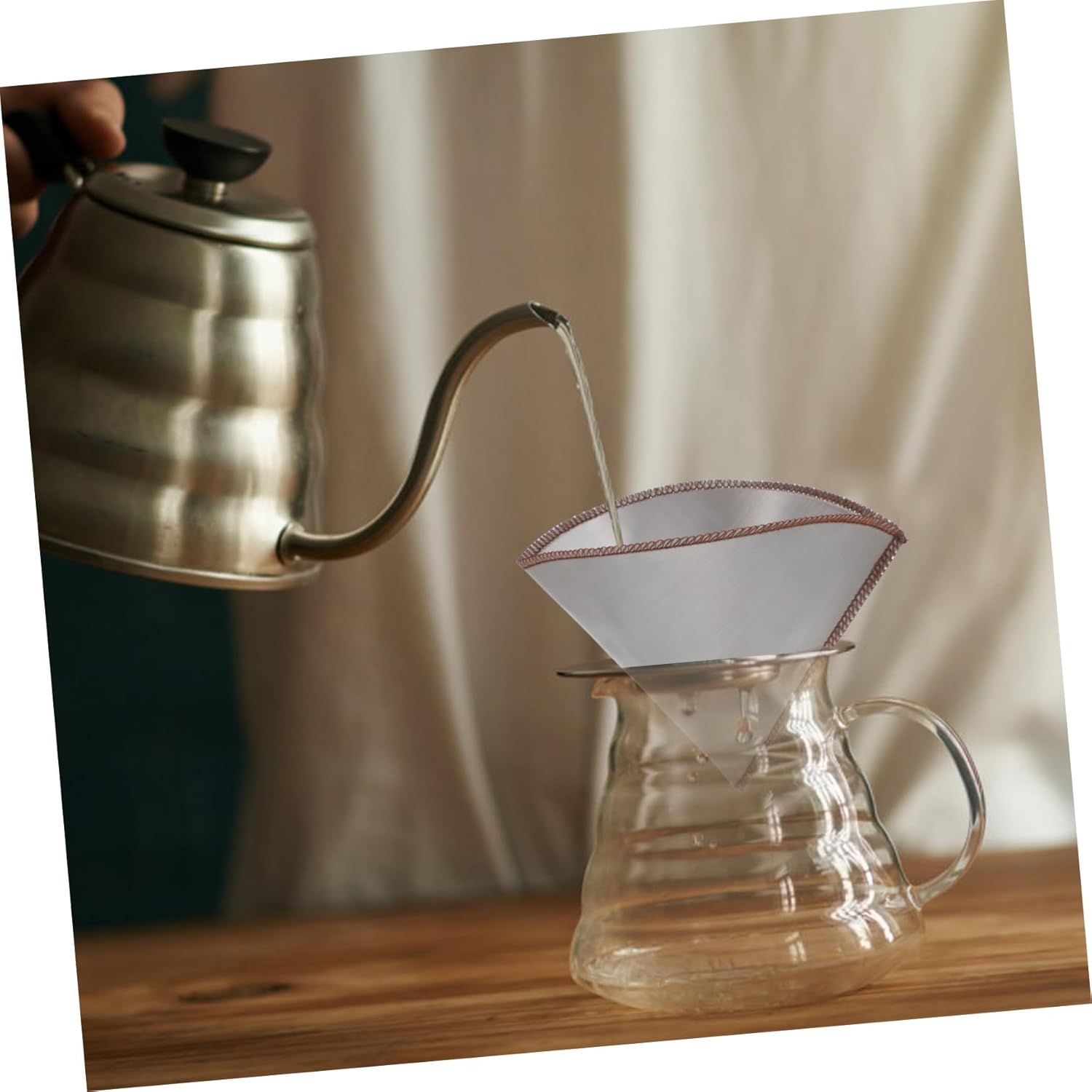 304 Stainless Steel Pour Over Coffee Filter Cone S20761