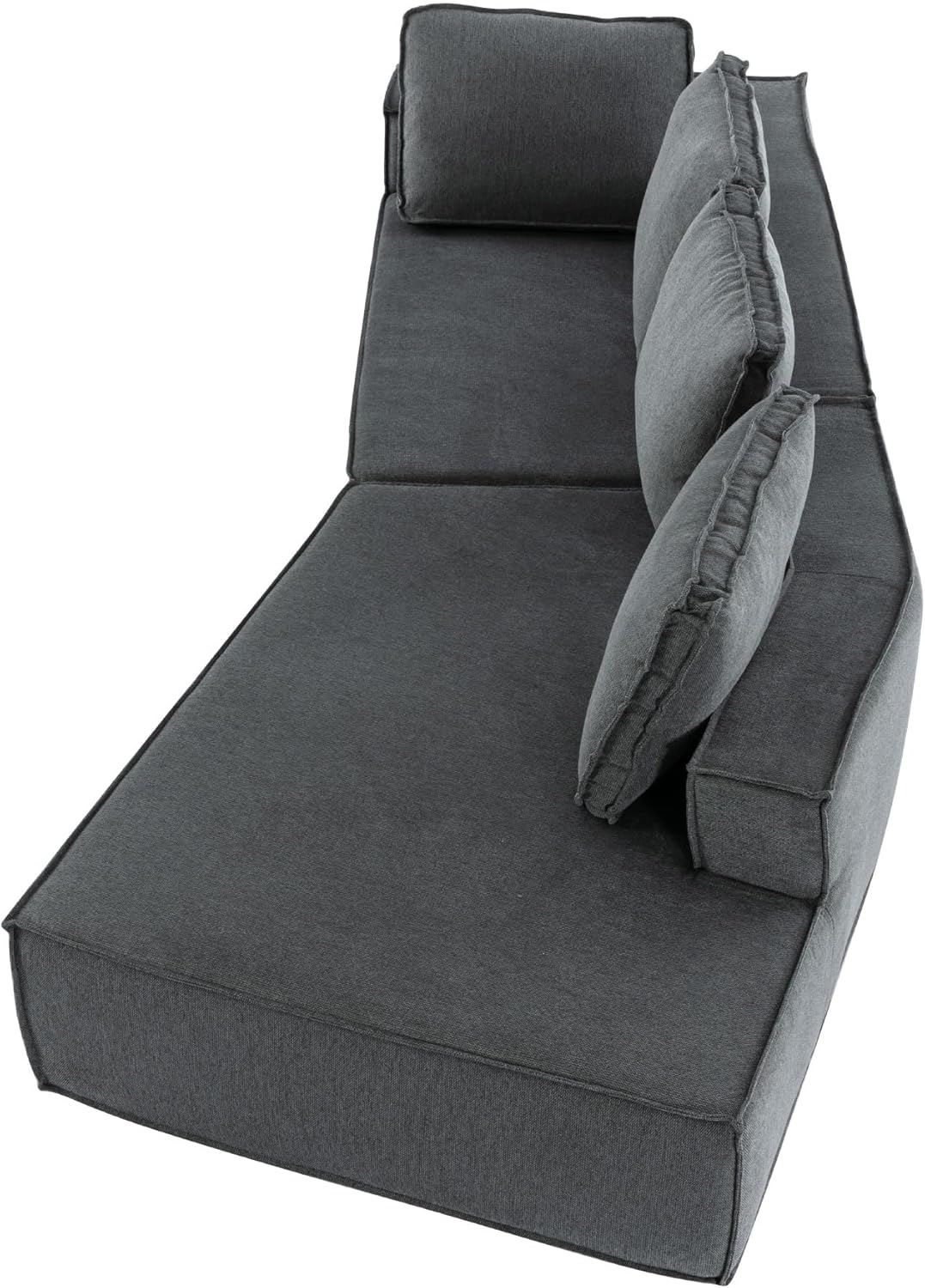 Grey Chaise Lounge Sofa Sleeper Sofa L29184