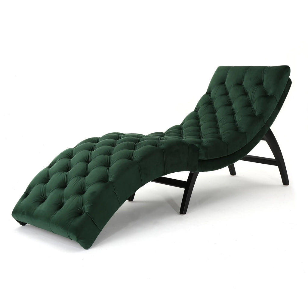 Emerald Velvet Chaise Lounge I6060