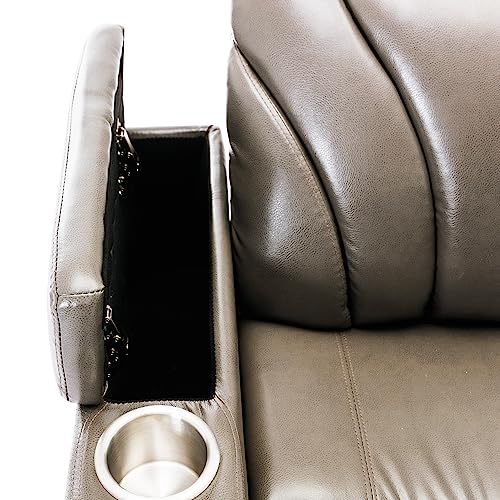 Grey PU Leather Power Recliner Sofa L968571