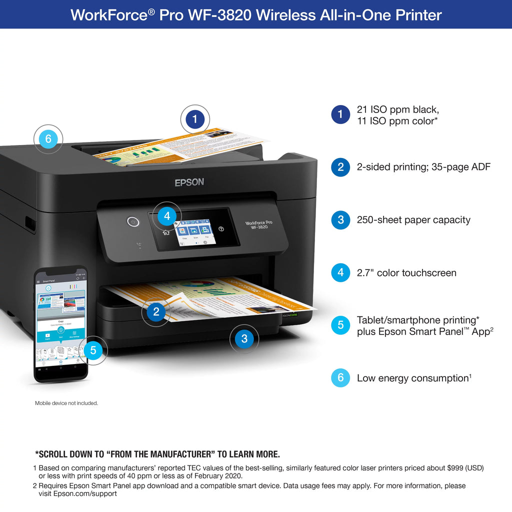 Black Wireless Color Inkjet All-in-One Printer X399224