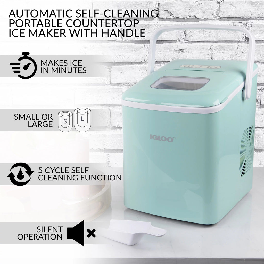26-Pound Automatic Self-Cleaning Portable Countertop Ice Maker Machine, Aqua M567505