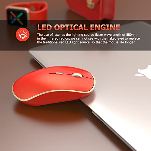 Purple Wireless Ergonomic Mouse with 5 Adjustable DPI Levels K15893