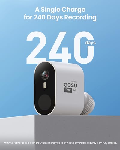 5MP Ultra HD Wireless Security Camera System, 2 Camera Kit with 166° Wide Angle, 240-Day Battery Life, Spotlight Camera, 32G Local Storage N58432