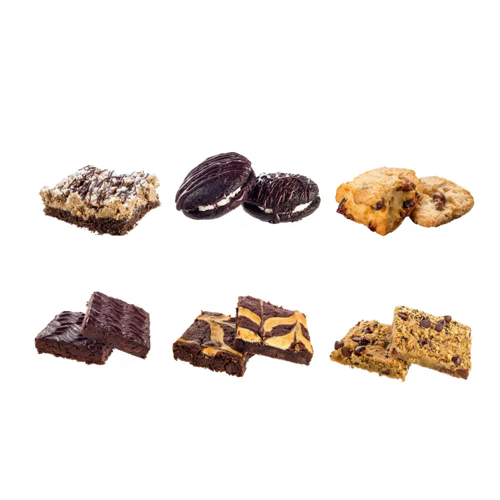 Chocolate Pastry Collection with Fudge Brownies, Whoopie Pie, Scones & Crumb Cake J37268