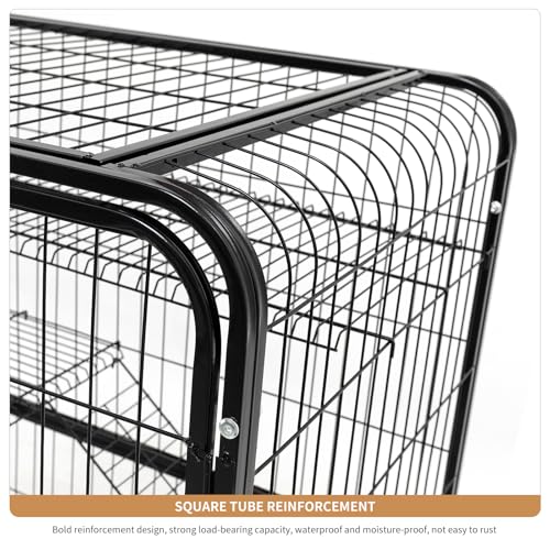 3-Tier Metal Cat Cage with Wheels R4399
