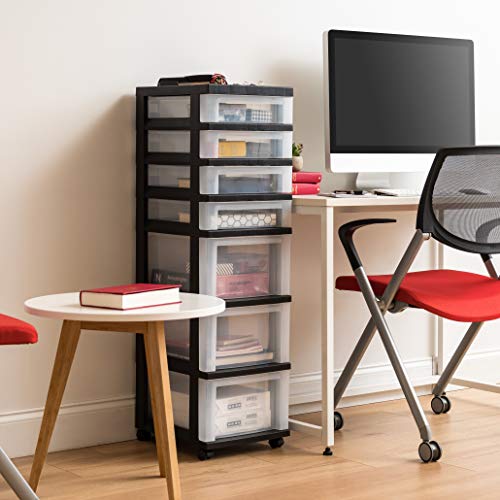 Black 10-Drawer Plastic Rolling Cart W627058