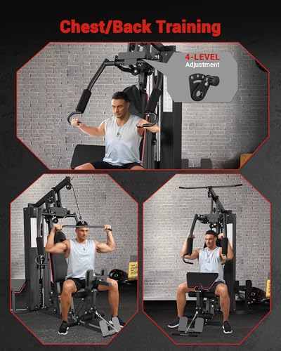 150LBS Weight Stack Multifunctional Home Gym Machine D355