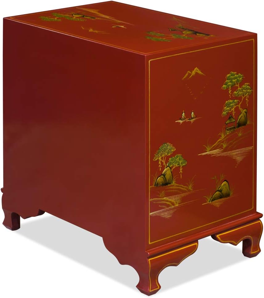 Red Lacquer Wooden Chinese Cabinet O815
