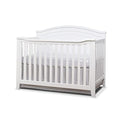 Gray Round Top 4-in-1 Convertible Wooden Crib D3384