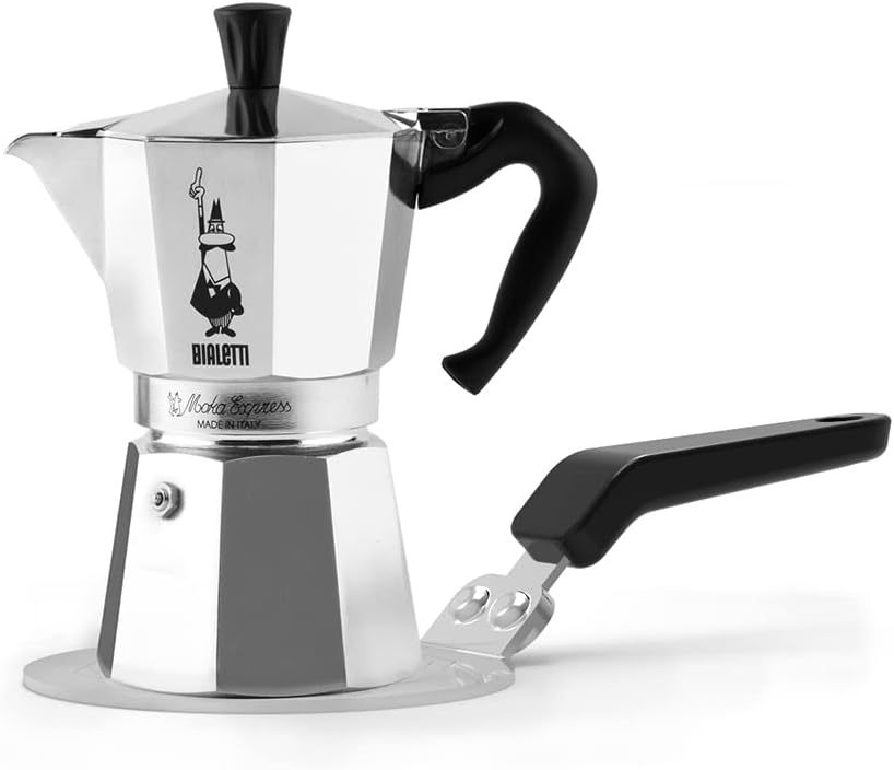 3 Cups (4.4 Oz - 130 Ml) Aluminium Stovetop Espresso Maker J199
