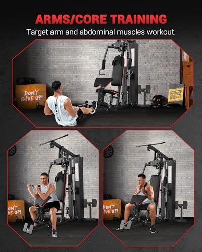 150LBS Weight Stack Multifunctional Home Gym Machine D355