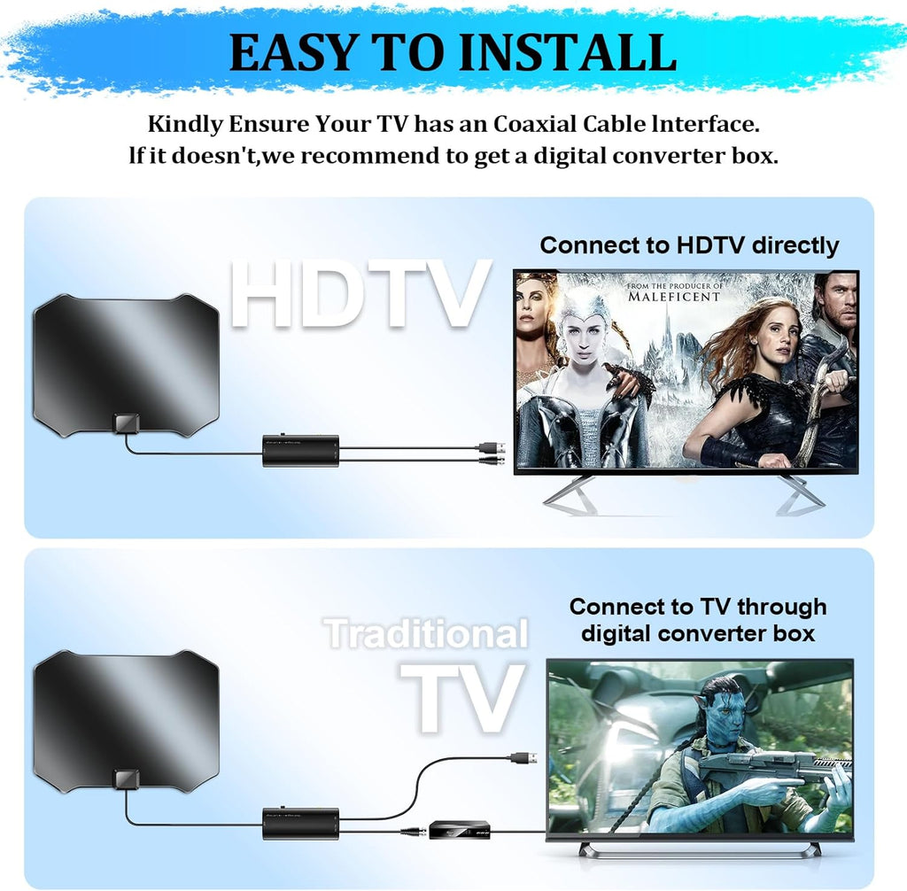 Digital TV Antenna with Amplifier Signal Booster X516