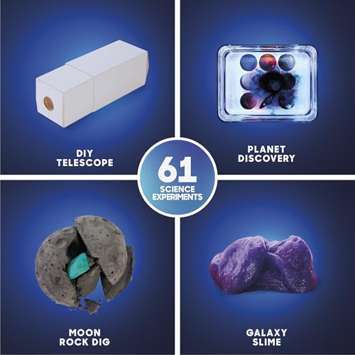 61 Experiment STEM Science Kit with DIY Telescope W7442