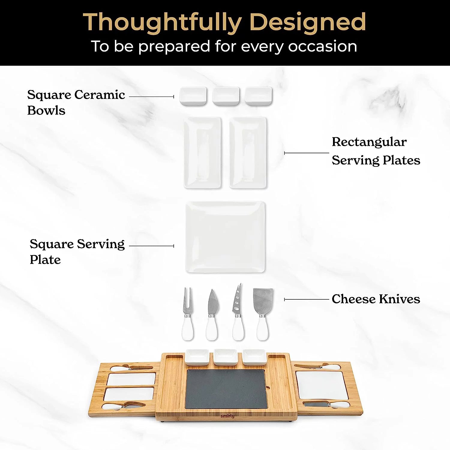 Bamboo Cheese Board and Knife Set O93708