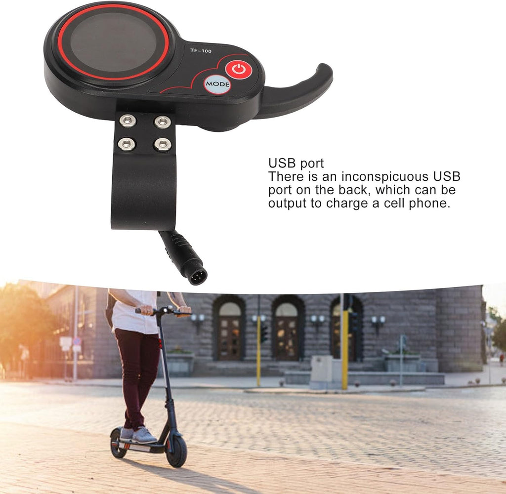 Electric Thumb Throttle with LCD Display, 6 Pin Waterproof Connector, Finger Throttle for M4 Electric Scooter D79413