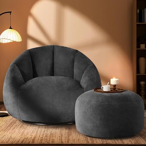 Beige Oversized Bean Bag Chair E904222