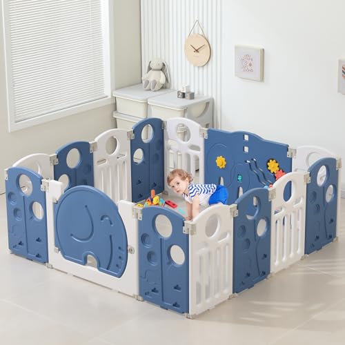 Blue 18 Panels Baby Playpen F808