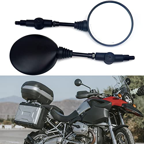 10mm Motorcycle Folding Round Rearview Mirrors P182737