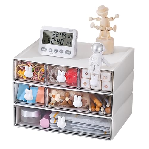 3 Tier 6 Drawer Plastic Desk Organizer O476