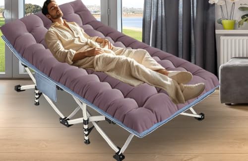 Folding Cot with Thick Pad Heavy Duty Oxford with Carry Bag I4210