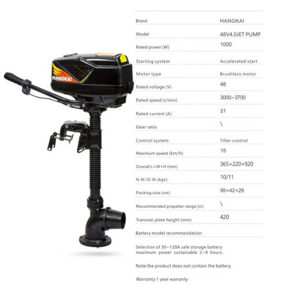 48V 1000W Electric Brushless Trolling Motor K76182